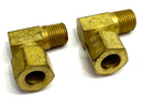 Brass Elbow Compression Fitting 8mm OD Tube to 7/16-20 NPT Male Thread LOT OF 2 - Maverick Industrial Sales