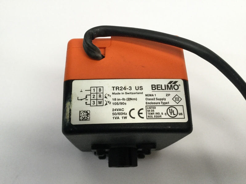 Belimo TR24-3 US Actuator, On/Off Floating, 24 VAC, 50/60Hz, 1VA 1W - Maverick Industrial Sales