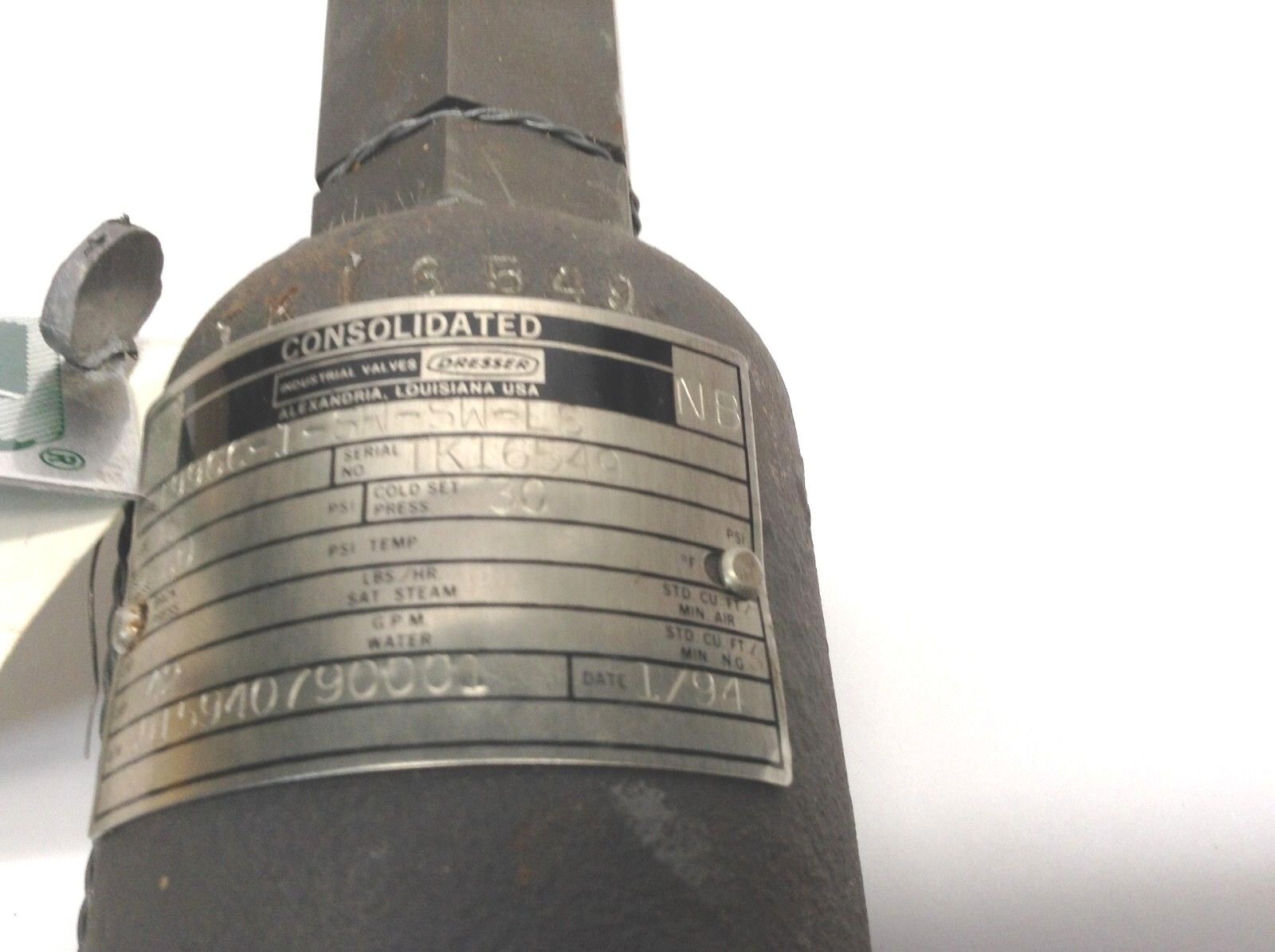 Consolidated Dresser Valves 1996C-1-SW-SW-LS 30 PSI, 40 GPM Safety Relief Valve - Maverick Industrial Sales