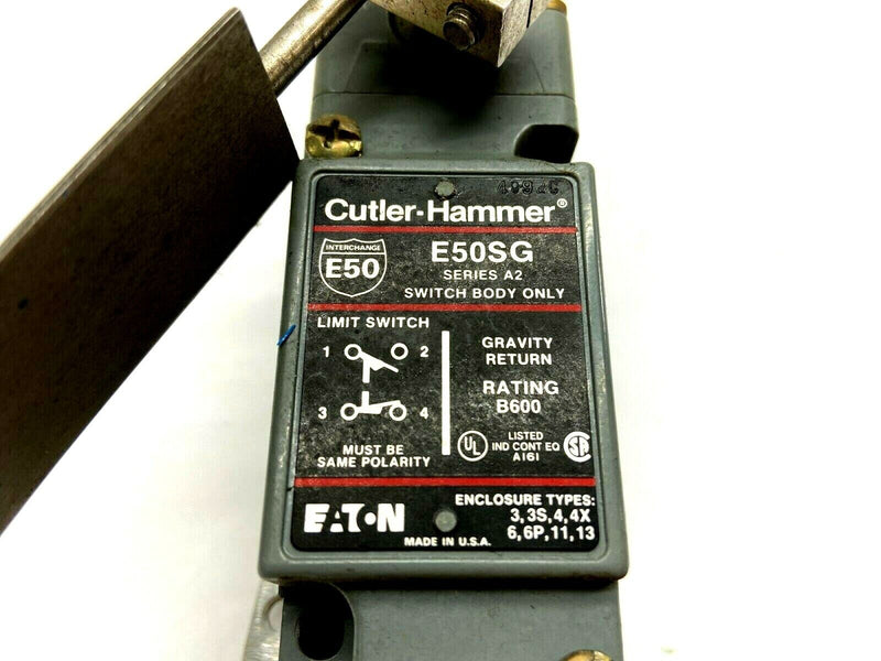 Cutler Hammer E50SG Limit Switch With E50KL220 Operator Rod 9" - Maverick Industrial Sales