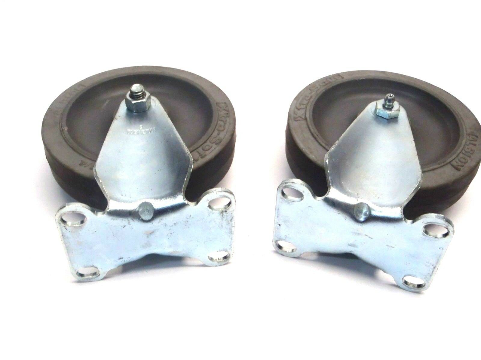 Lot of (2) Albion 5 x 1-1/4" Xtra Soft Caster, 3-5/8 x 2-1/2" X Style Mount - Maverick Industrial Sales