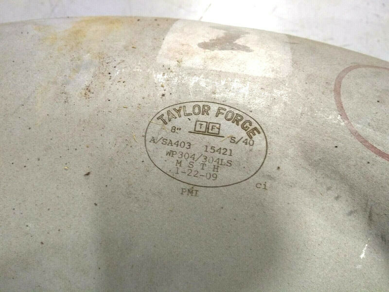 Taylor Forge 8" Schedule 40 A/SA403 WP304/304LS SS Butt Weld 90 Degree LS Elbow - Maverick Industrial Sales