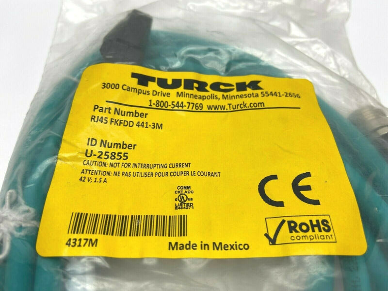 Turck RJ45 FKFDD 441-3M U-25855 Network Hybrid Cordset - Maverick Industrial Sales