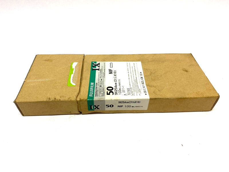 FujiFilm 50X E NIF 9X25.4CM 100 Industrial X-Ray Film 3-1/2" x 10" PKG OF 83 - Maverick Industrial Sales