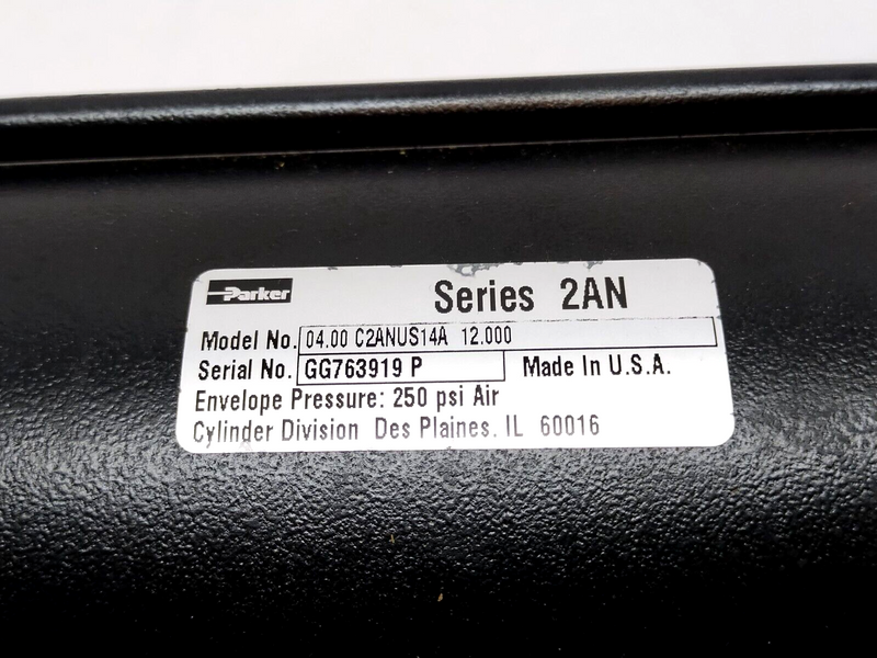 Parker 04.00 C2ANUS14A 12.00 Series 2AN Heavy-Duty Cylinder 4" Bore 12" Stroke - Maverick Industrial Sales