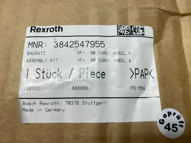 Bosch Rexroth 3842547955 Curve Wheel Lateral Guide VF+ 90 90 Degree - Maverick Industrial Sales