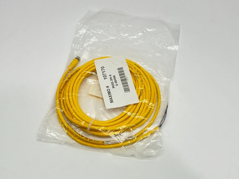 Turck PKGS 3M-6 Pico Fast Cordset F M8 3-Pin - Flying Leads 6m U60496 - Maverick Industrial Sales