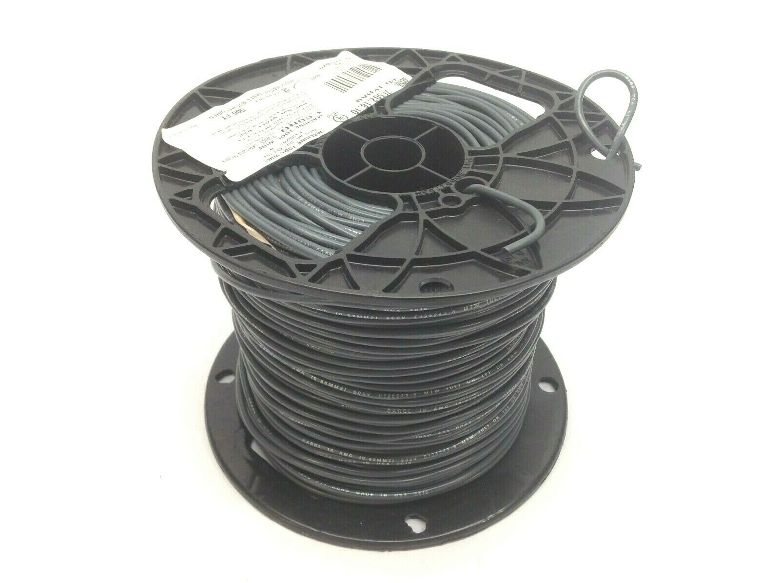 Carol Brand 76502.18.10 (4) 1YRA9 18 AWG TFF 600V 4lbs 15OZ Spool Gray - Maverick Industrial Sales