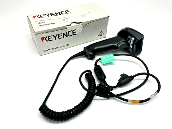 Keyence HR-100 Rev J Handheld Barcode Scanner w/ HR-1C3RC Cable - Maverick Industrial Sales