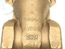 Nibco T-104-O Fire Protection Bronze Gate Valve 2" Thread MISSING BRONZE PIN - Maverick Industrial Sales