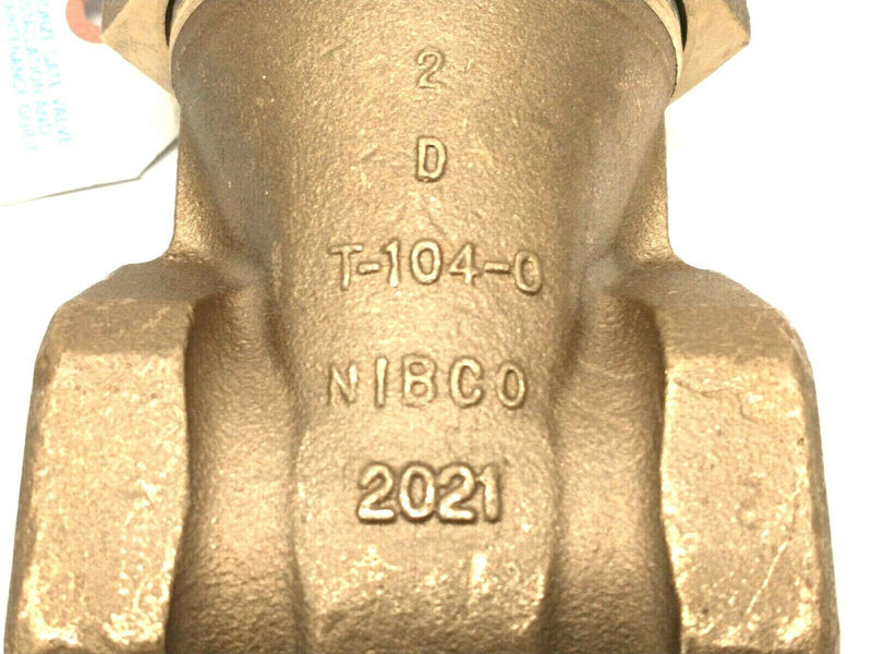 Nibco T-104-O Fire Protection Bronze Gate Valve 2" Thread MISSING BRONZE PIN - Maverick Industrial Sales