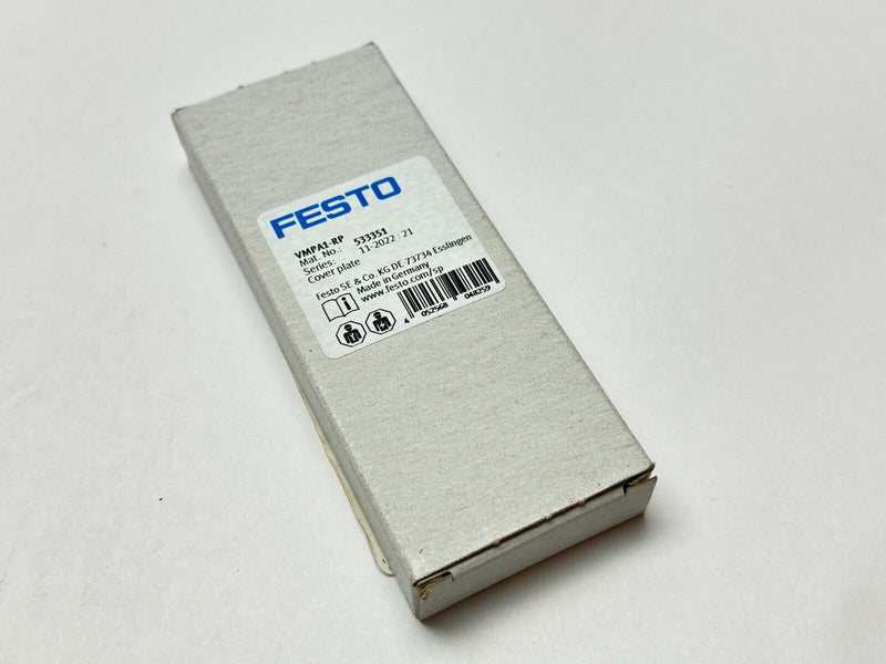 Festo VMPA1-RP Pneumatic Valve Blank Cover Plate 533351 - Maverick Industrial Sales