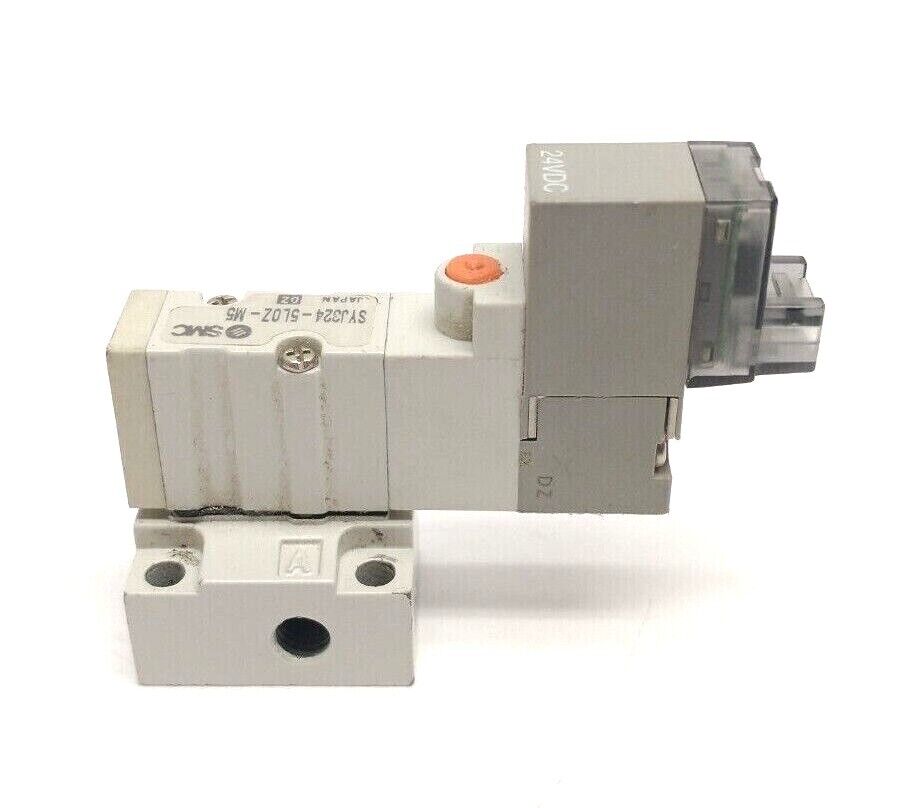 SMC SYJ324-5LOZ-M5 3-Port 2-Position Solenoid Valve M5 Base Mounted 24VDC - Maverick Industrial Sales