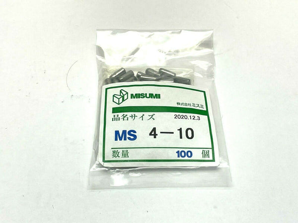 MiSUMi MS4-10 Straight Dowel Pins PKG OF 100 - Maverick Industrial Sales