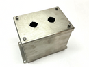 Hoffman E2PBGXSS Pushbutton 22.5mm Enclosure Stainless Steel 8.5" x 4" x 4.75" - Maverick Industrial Sales