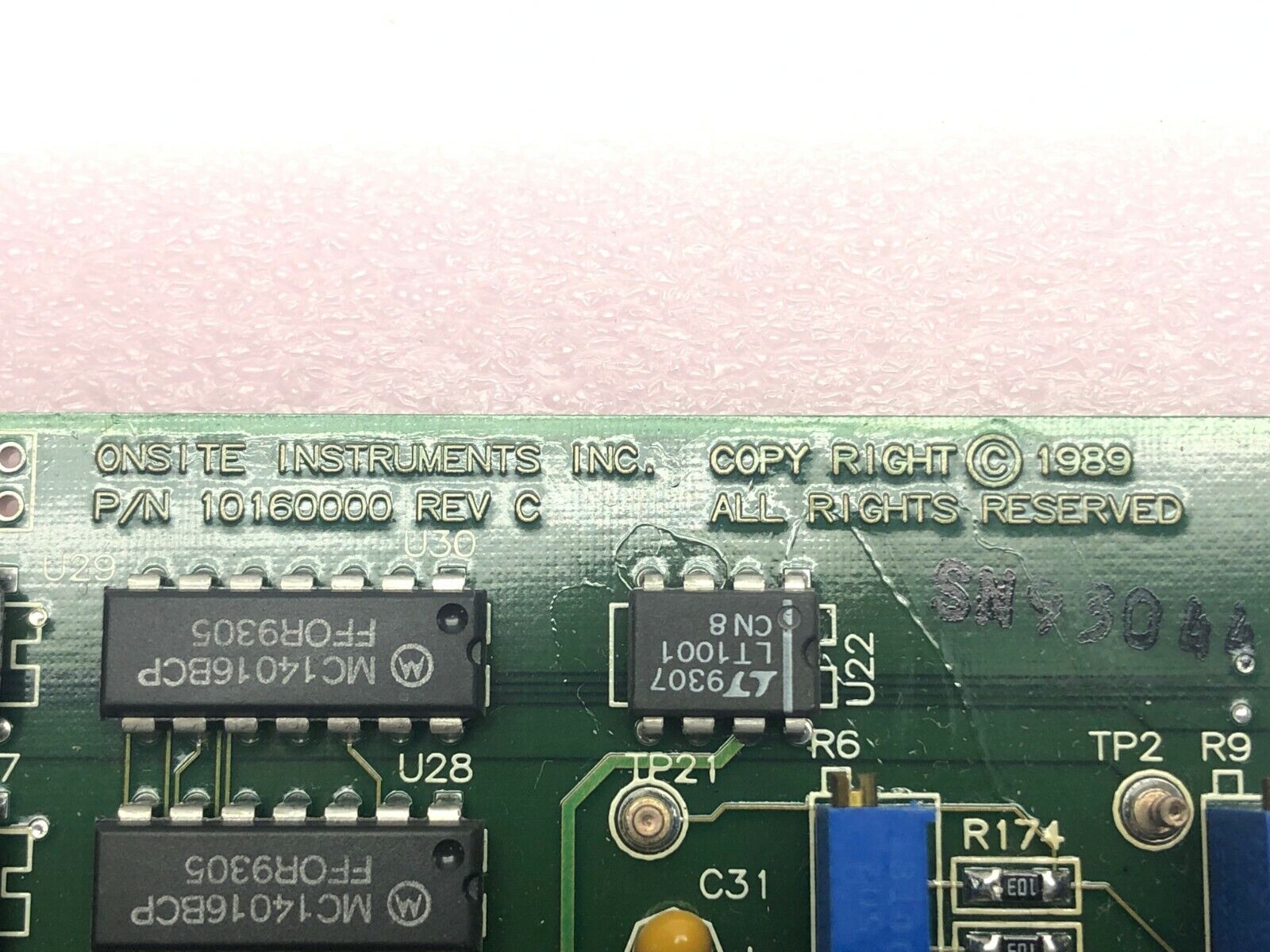 On-Site Instruments 10160000 Interface Card PCI Interface REV C - Maverick Industrial Sales