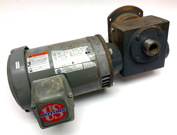 US Motors F055A Unimount 125 High Efficiency Motor 1750RPM w/ Cleveland Gear - Maverick Industrial Sales