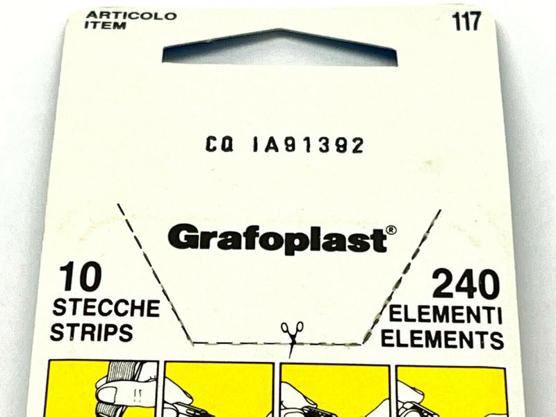 Grafoplast 117P00BY Trasp System Wire Markers 0 Black on Yellow 10 Strips - Maverick Industrial Sales