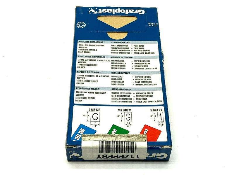 Grafoplast 117PPPBY Wiremarker Strips PKG OF 25 - Maverick Industrial Sales