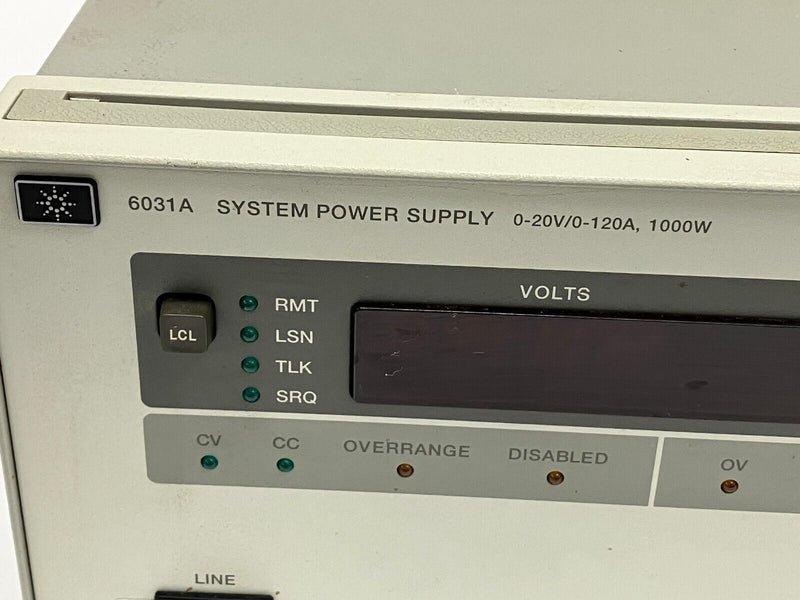 Agilent 6031A System Power Supply 0-20V/0-120A, 1000W - Maverick Industrial Sales
