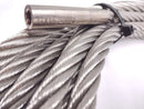 60 FT x 1/2 Inch Bright Steel Wire Rope 6/19 Strand Cable with Railing Mount End - Maverick Industrial Sales