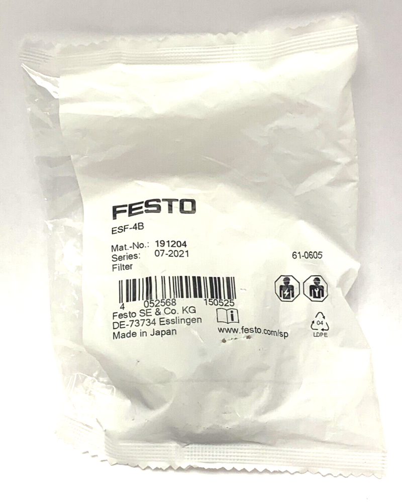 Festo ESF-4B Vacuum Filter 191204 - Maverick Industrial Sales