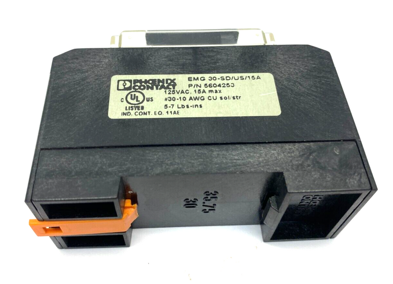 Phoenix Contact EMG 30-SD/US/15A Electrical Rail Receptacle 125VAC 15A 5604253 - Maverick Industrial Sales