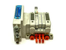 SMC VV5QC11-03N3SDA-S Manifold Base w/ VQC1400N-51 Solenoid - Maverick Industrial Sales