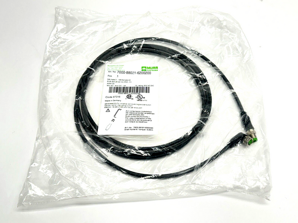 Murr Elektronik 7000-88021-6200200 Cordset M8 Male 3-Pin - M8 Female 3-Pin 2m - Maverick Industrial Sales