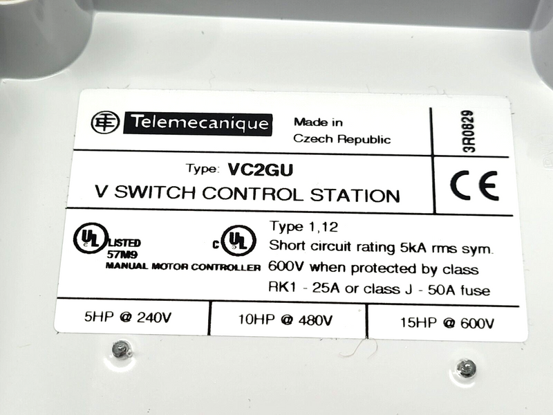 Telemacanique VC2GU V Switch Control Station - Maverick Industrial Sales