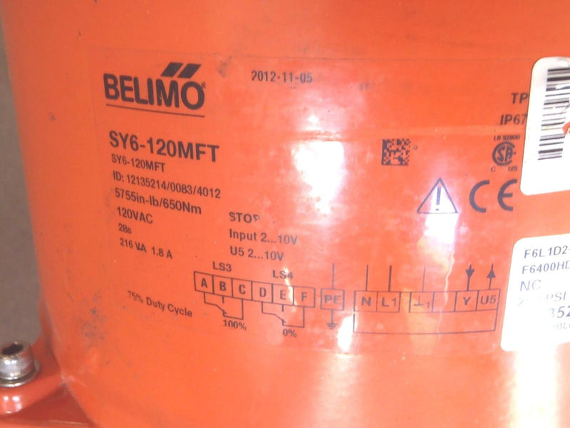 Belimo SY6-120MFT Modulating Non-Spring Return Valve Actuator 120V - Maverick Industrial Sales