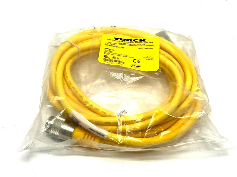 Turck RSM RKM 461-5M/S3059 Actuator and Sensor Cable 5m Length U-35641 - Maverick Industrial Sales