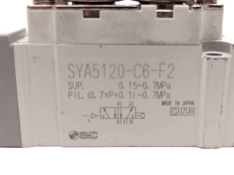 SMC SYA5120-C6-F2 5 Port Air Operated Valve - Maverick Industrial Sales