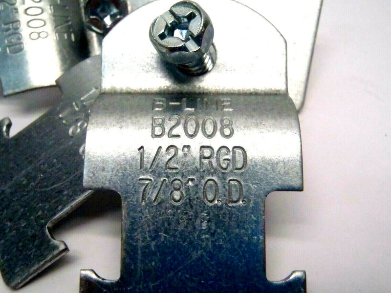 Lot of 2 Sets B-Line B2008 Steel Zinc Strut Straps 1/2 Inch RGD 7/8 Inch - Maverick Industrial Sales