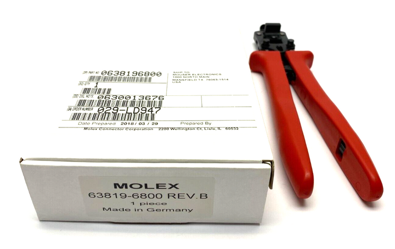 Molex 63819-6800 Rev. B Crimping Hand Tool - Maverick Industrial Sales