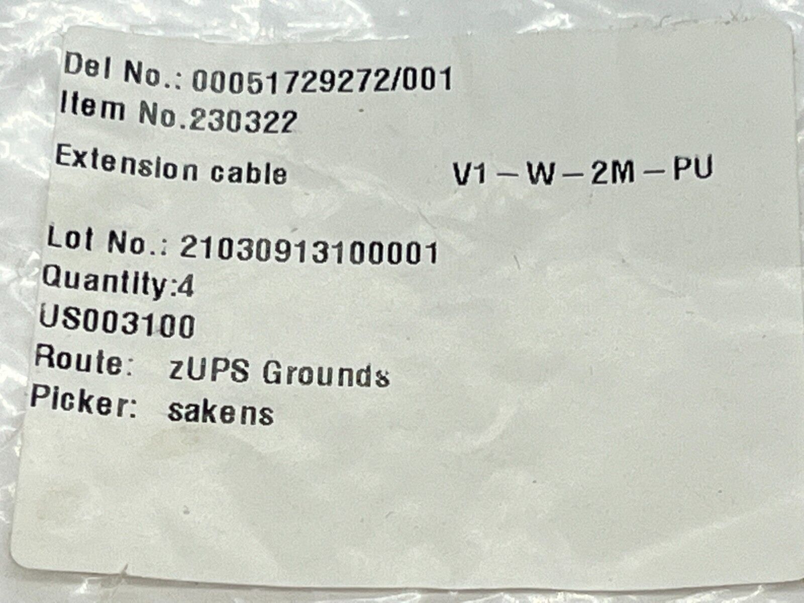 V1-W-2M-PUR-ABG-V1-W | Pepperl+Fuchs Extension Cable 4-Pin M12 M/F 2m 230322 - New Other - Maverick Industrial Sales