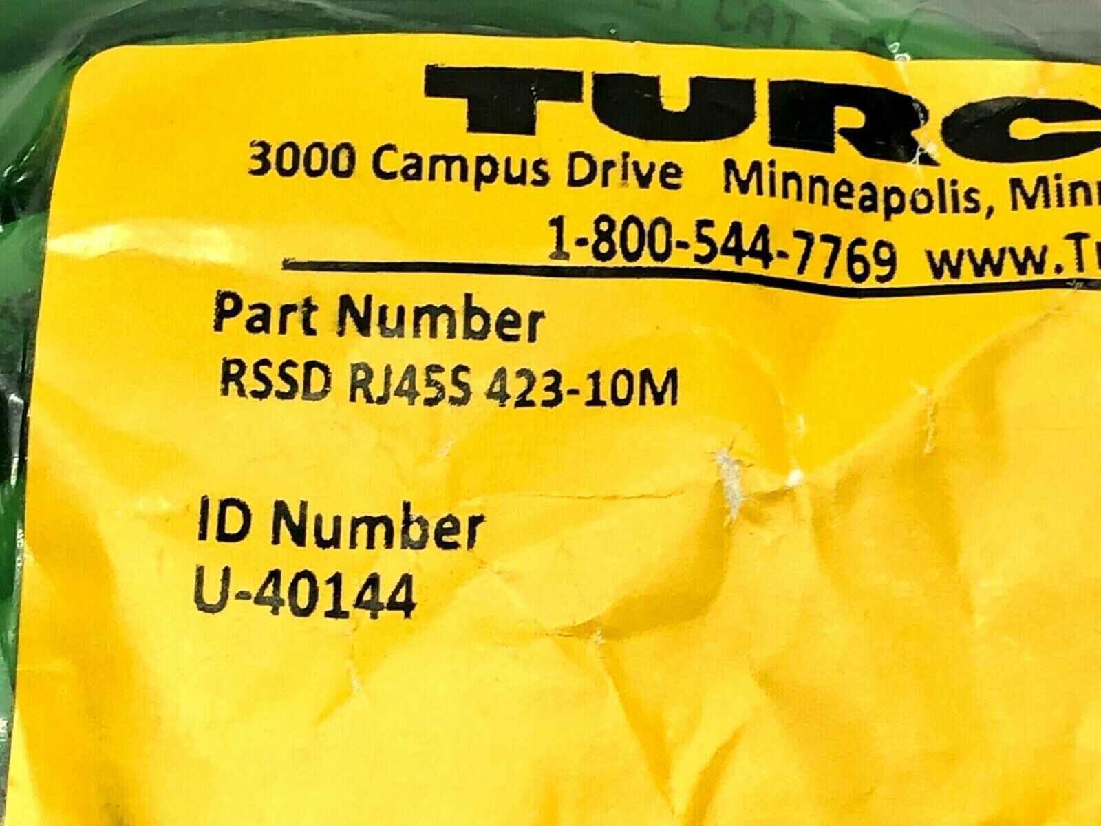 Turck RSSD RJ45S 423-10M Double-ended Cordset U-40144 - Maverick Industrial Sales