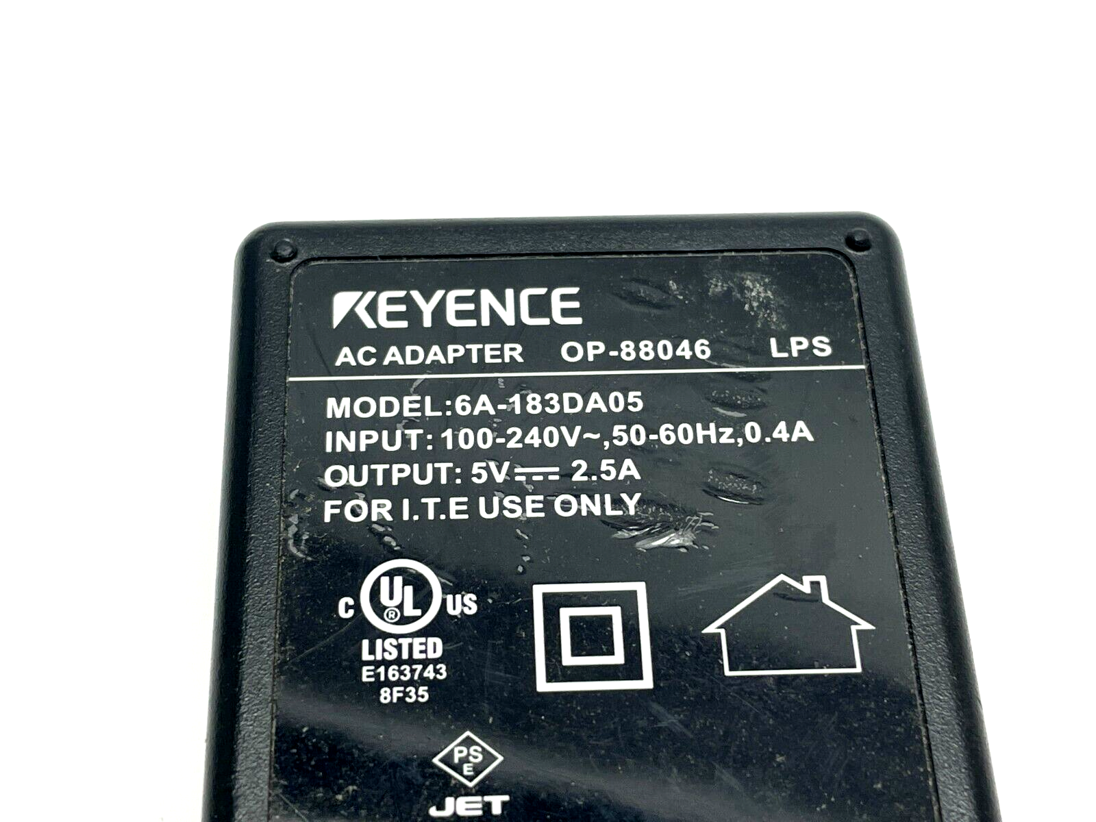 Keyence OP-88046 AC Power Adapter 12.5W 2.5A MISSING POWER CORD - Maverick Industrial Sales