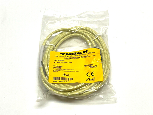 Turck WK 4.4T-2-RS 4.4T/S3415 Double Ended Cordset 2m Length UX06820 - Maverick Industrial Sales