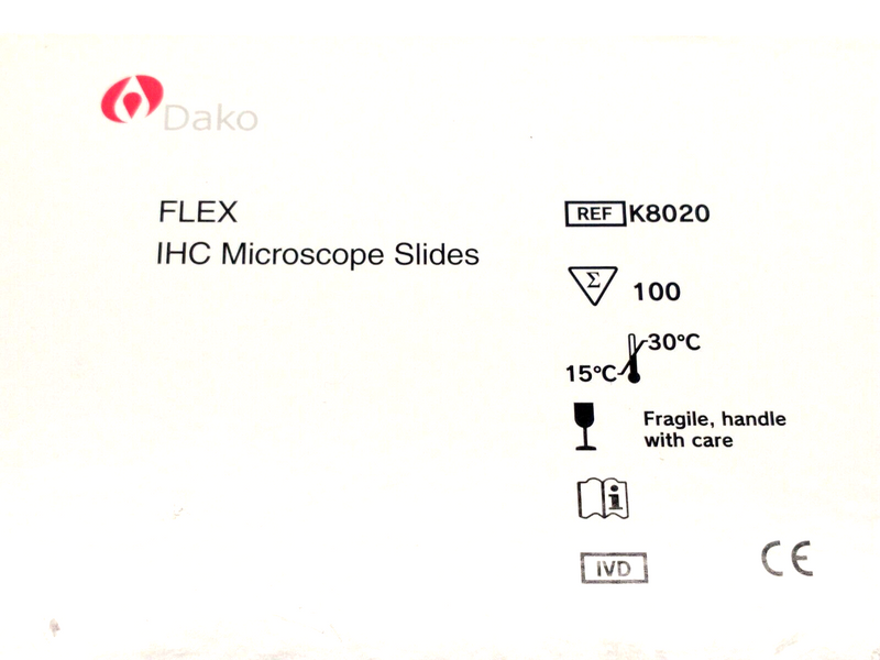 Dako K8020 FLEX IHC Microscope Slides 2023-11 BOX OF 100 - Maverick Industrial Sales