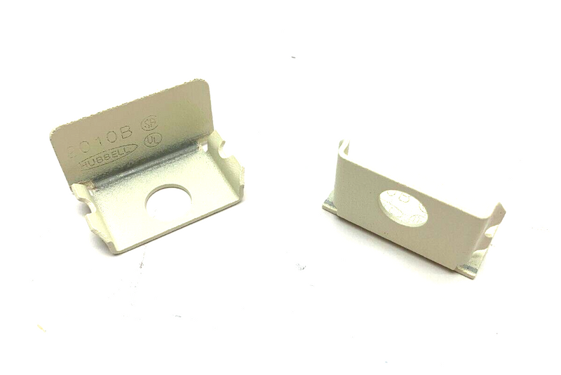 Hubbell 2010B Raceway End Cap/ End Bracket White LOT OF 2 - Maverick Industrial Sales