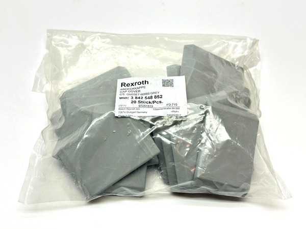 Bosch Rexroth 3842548852 Cap Cover 60x60 Grey 20pcs - Maverick Industrial Sales