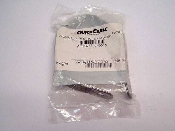 Quick Cable 4 GA 13” Strap Lug-To-Lug 7403-001 - Maverick Industrial Sales