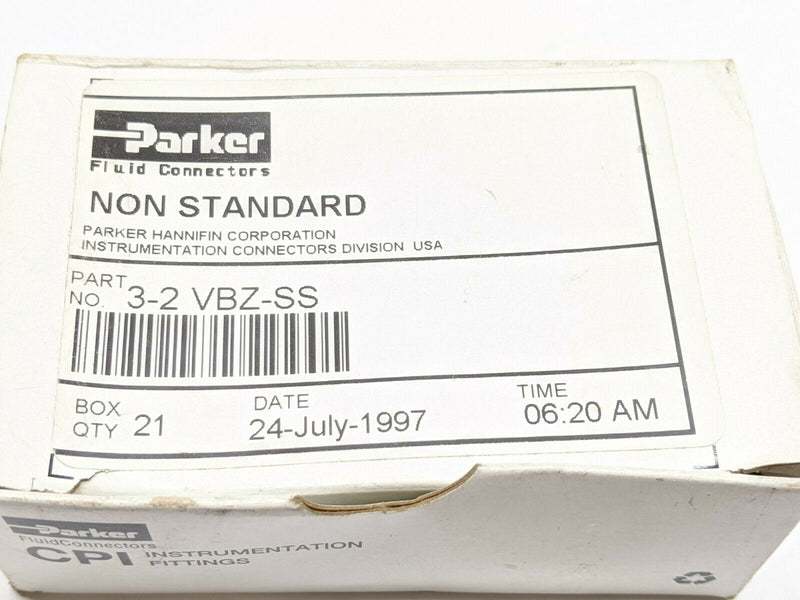 Parker 3-2 VBZ-SS CPI 3/16" Tube to 1/8" NPT Male 45-Degree Elbow - Maverick Industrial Sales