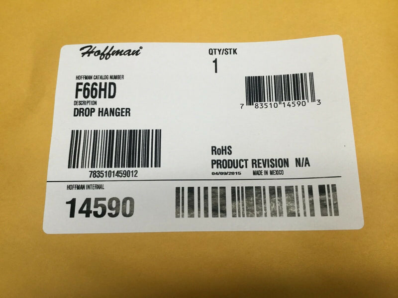 Lot of (3) Hoffman F66HD Industrial Control Drop Hangers 14590 - Maverick Industrial Sales