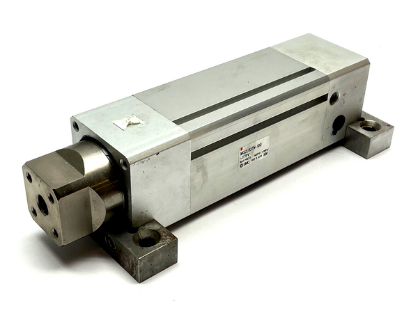 SMC MGZL63TN-100-Y7PV Non-rotating Double Power Pneumatic Cylinder w/ Mounts - Maverick Industrial Sales