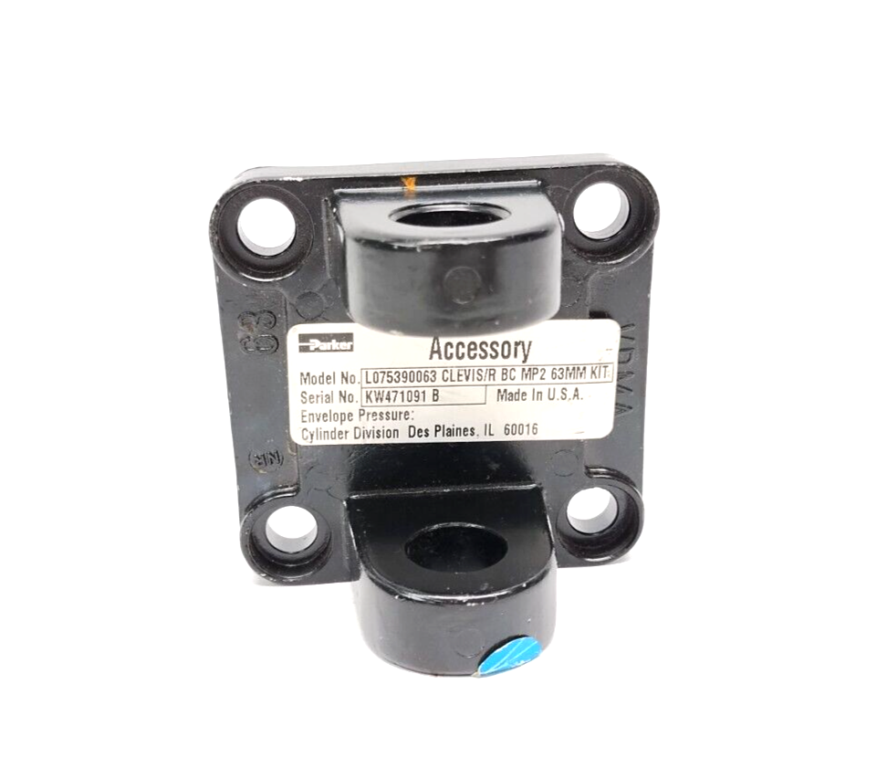Parker L075390063 Cylinder Clevis Mounting Kit CLEVIS/R BC MP2 63mm - Maverick Industrial Sales