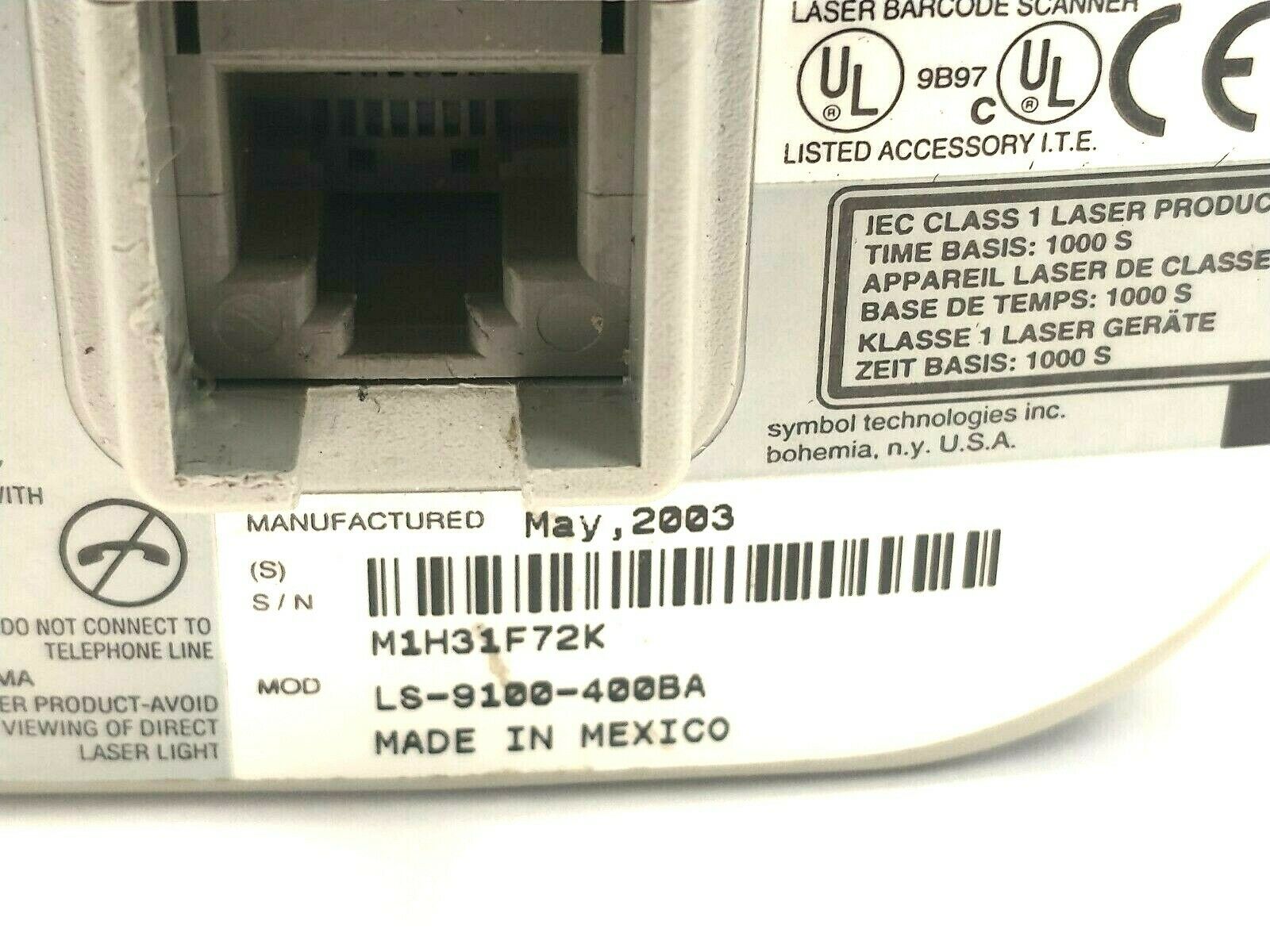 Symbol LS-9100-400BA Omnidirectional Laser Barcode Scanner & Stand - Maverick Industrial Sales