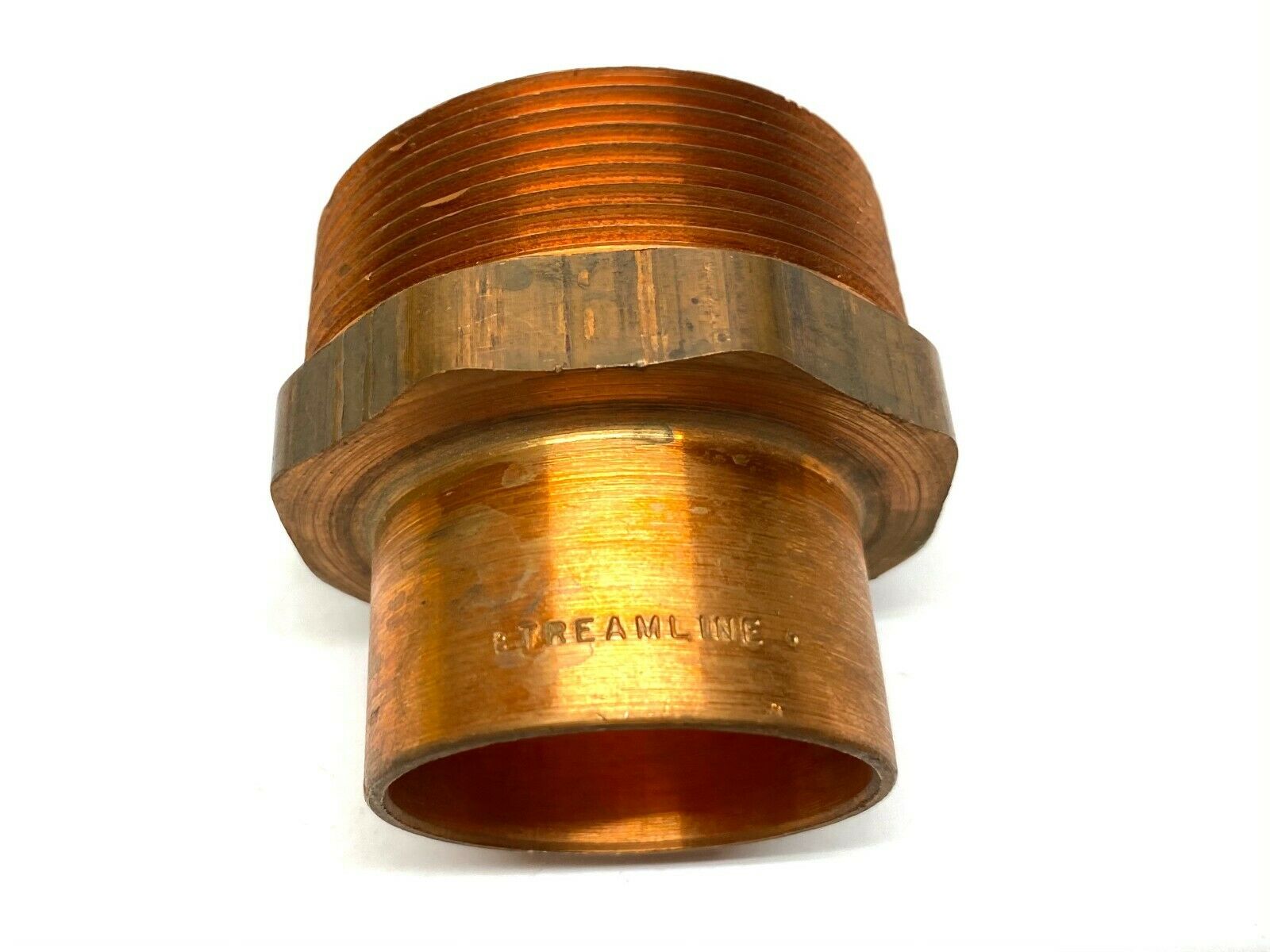 Mueller Streamline Tube Adapter Copper 2" x 1-1/2", 2-1/4" Thread Dia., 2-1/4" L - Maverick Industrial Sales