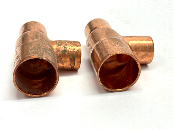 3/4" x 1/2" x 1/2" Reducing Tee C x C x C Copper LOT OF 2 - Maverick Industrial Sales